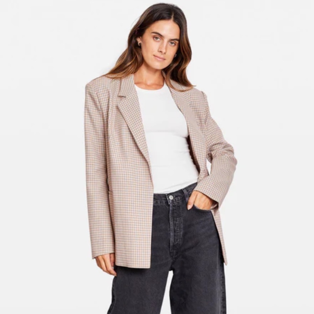 BLANCA Samantha Blazer Pink Plaid Blazer Jacket Coat